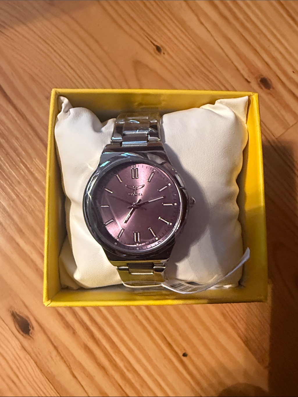 Purple Dial Stainless Steel Invicta Watch